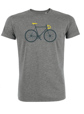 Sale Duurzaam fiets T shirt heather grey maat XXL Bike Two