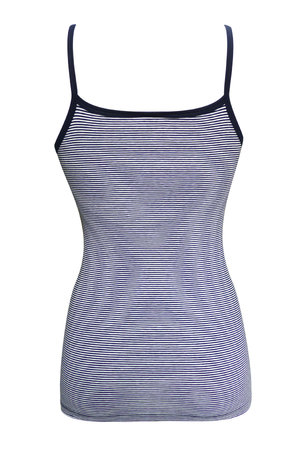 Topje fair trade katoen - blauw gestreept