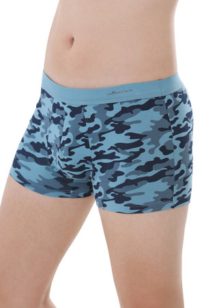 sale Fairtrade boxershort camouflage print blauw