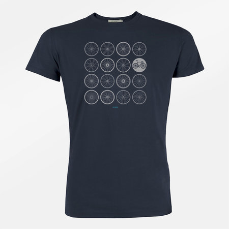 Sale Duurzaam navy T shirt met fietswiel print maat XXL