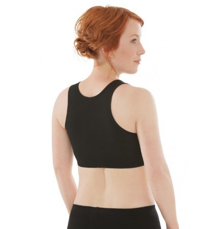 Bio katoenen sport bustier zwart