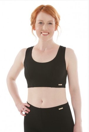 Bio katoenen sport bustier zwart