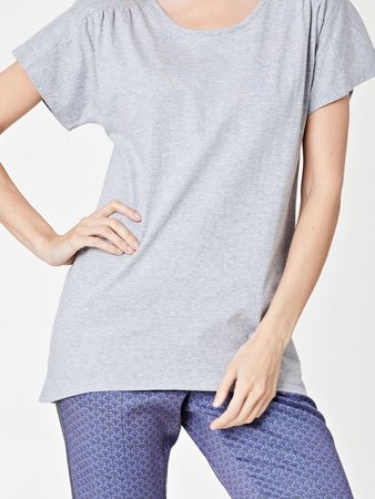 Sale Bio katoenen shirt Akebia grey marble