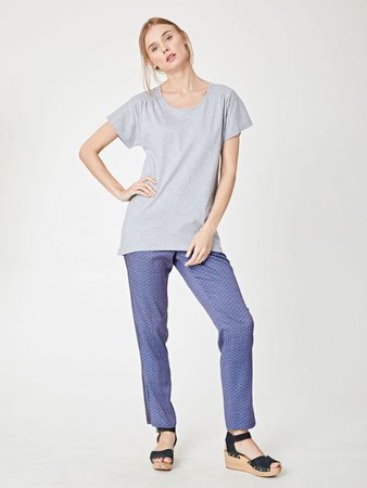 Sale Bio katoenen shirt Akebia grey marble