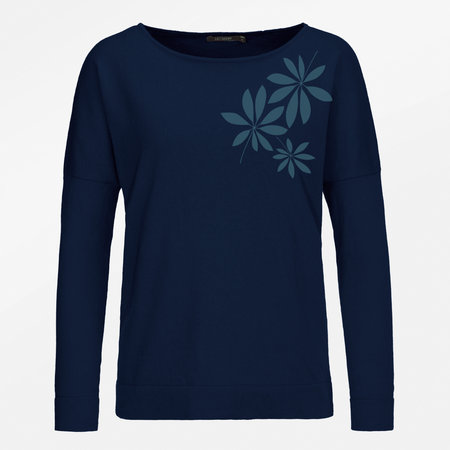 Bio navy longsleeves trui Tropical Plants