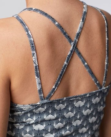 Bamboe topje Art Deco graphite maat L
