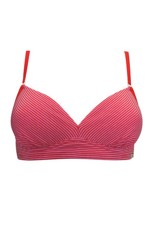 Sale BH biologisch katoen rood / wit gestreept 70A