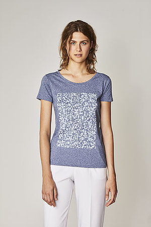 bamboe shirt blue twist maat S
