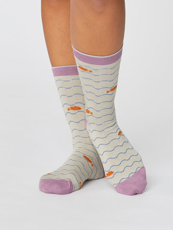 Bamboesokken 4 paar cadeaudoos dames seaside
