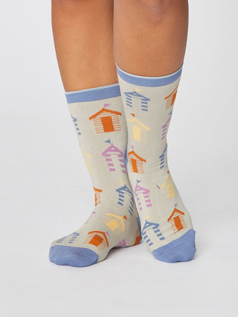 Bamboesokken 4 paar cadeaudoos dames seaside