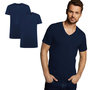 Bamboo Basics bamboe T-Shirt v-hals Velo 2 pack – navy