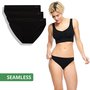 Bamboe Taille Slip naadloos Tess 3-pack - zwart