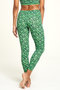  Legging bio katoen groen print leaf maat S - sale