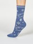 Kerstsokken dames Bobbie snow - blue slate