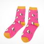 Bamboe sokken cadeaudoos dames - roodborstjes