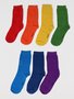  Kindersokken rainbow 7 paar in cadeaudoos 2-3 jaar
