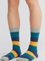 Albero Natur sokken breed gestreept blauw maat 35-38