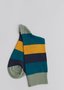 Albero sokken breed gestreept blauw maat 35-38