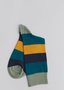Albero Natur sokken breed gestreept blauw maat 35-38