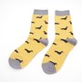 Bamboe damessokken sausage dogs in cadeaudoos