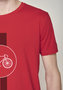 Greenbomb T-shirt - bike highway flame red