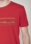 Greenbomb T-shirt - bike lanes flame red - maat S