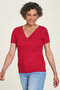 Tranquillo T-shirt met V-hals van bio-katoen - swirls