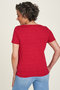 Tranquillo T-shirt met V-hals van bio-katoen - swirls