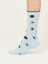 Herensokken bio katoen planeten galactic pastel blue