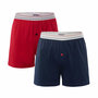 Boxershorts bio-katoen Ethan 2-pack blauw - rood