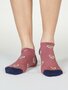 Bamboe enkelsokken Lily met hartjes - rose pink