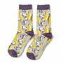 Bamboe damessokken tulpen in cadeaudoos