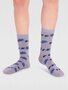 Bamboe damessokken egels - grey marle