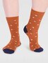 Bamboe damessokken wren bird - harvest orange