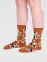 Bamboe sokken dames Arya floral - harvest orange
