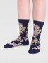 Bamboe sokken dames Arya floral - navy