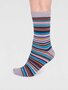 Gestreepte herensokken bamboe Matias stripe - grey marle
