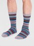 Gestreepte herensokken bamboe Matias stripe - grey marle