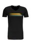 T-shirt bike triple stripes - black