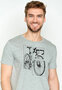 T-shirt bike cut - heather grey