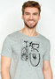 Greenbomb - T-shirt bike cut - heather grey