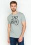 Greenbomb - T-shirt bike cut - heather grey