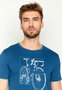 Greenbbomb - T-shirt bike cut - surf blue - maat M