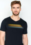 T-shirt bike triple stripes - black