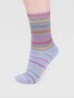 Bamboe damessokken Lauryn stripe - grey marle