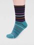 Bamboe damessokken Lauryn stripe - black