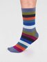 Gestreepte herensokken bamboe Jase stripe - smoke blue