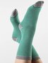 Albero Natur gestreepte sokken katoen - groen - grijs 43-46
