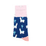 Bamboe sokken dames lama cactus - navy