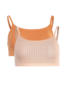 Living Crafts bustier bio katoen 2-pack - apricot - maat L